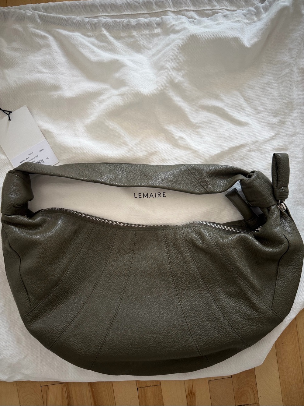 Lemaire Drak Moss Croissant Purse